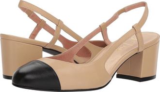 French Sole Baton Womens Shoes Beige Napa/Black Napa : 7.5 M, Leather