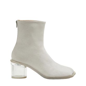 Maison Margiela Transparent-Heel Leather Ankle Boots