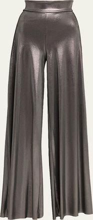 La Petite Robe Di Chiara Boni Wide-Leg Metallic Pants