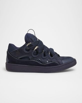 Lanvin Men & apos;s Curb Napa Leather Low-Top Sneakers