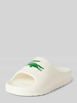 Lacoste Slides mit Label-Print Modell CROCO in Offwhite, Größe 10