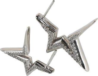 Ferragamo Crystal-Embellished Asymmetrical Star Earrings