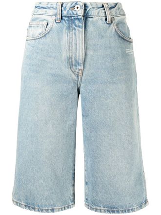 Off-white Shorts met logoprint - Blauw