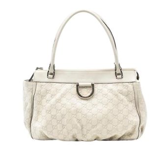 Gucci Pre-owned Handbags, female, White, Size: ONE SIZE Pre-owned Tote Bag