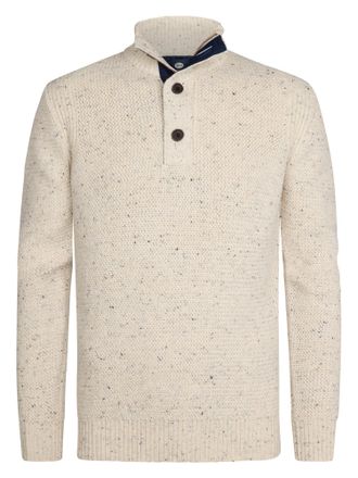 Petrol Industries Heren Gem&ecirc;leerde Trui Buffalo - Wit