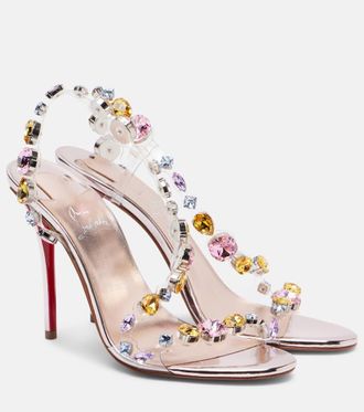 Christian Louboutin Rosa Z 100 embellished leather sandals