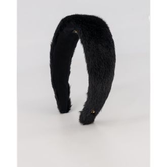 Alexandre de Paris Faux Fur headband in Black at Nordstrom
