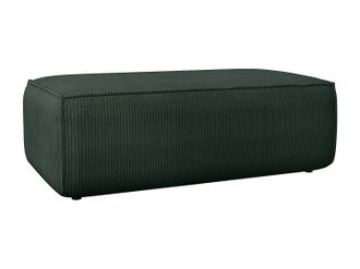 Vente-Unique Puf de pana verde pino AMELIA