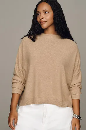Pilcro Alani 100% Cashmere Mock-Neck Sweater