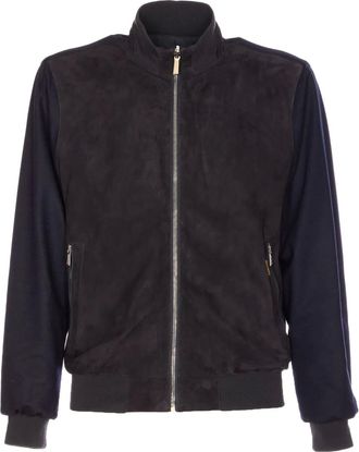 Moorer Bomber con zip - Blu