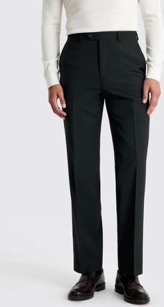 Moss Relaxed Fit Dark Teal Trousers