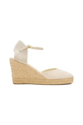 Soludos The Marseille Wedge Leather Buckle Espadrille in La Concha Ivory at Nordstrom, Size 8.5