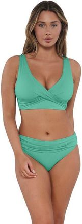 Sunsets Elsie Bikini Swimsuit Top - F Cup in Aqua Mist Sandbar Rib at Nordstrom, Size 40
