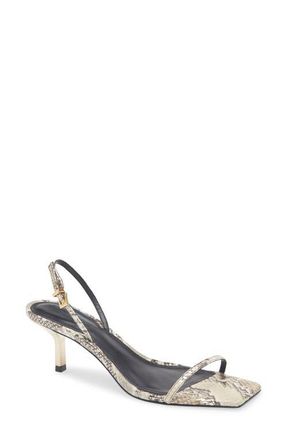 Schutz Judith Slingback Sandal in Platina Snake at Nordstrom, Size 10.5