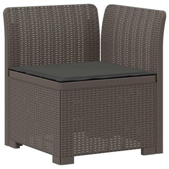 vidaXL Divano Da Giardino A 1 Posto Con Cuscino Aspetto Rattan Pp Vidaxl