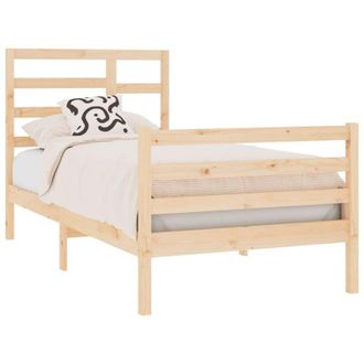 vidaXL Bed Frame without Mattress Solid Wood 90x190 cm Single vidaXL