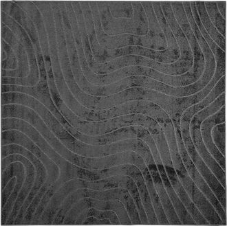 vidaXL Alfombra Para Interiores Y Exteriores Palmeras Antracita Vidaxl