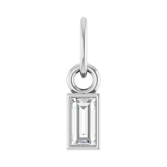 Diamond2Deal 14k Gold 1/10 CT Lab-Grown Diamond Bezel-Set Pendant