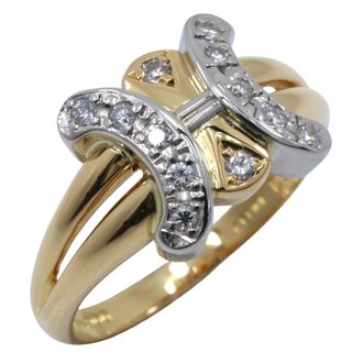 Celine Yellow Gold (18K) Platinum 900 Band Ring (Pre-Owned)