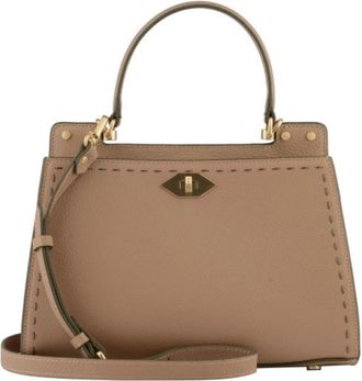 Pourchet Trianon Bicolore MM - Dames - Handtassen - Beige - ONE Size - Leer - Tassen