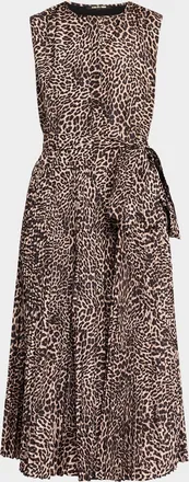 Kobi Halperin Stella Leopard-Print Midi Dress