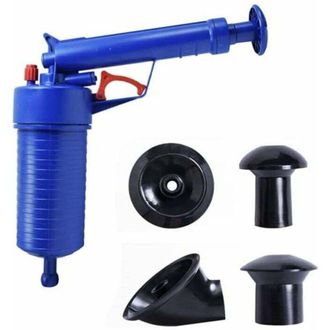 OEM Bomba Neum&aacute;tica Desatascadora Para Inodoros Y Fregaderos De Cocina Con 4 Ventosas Diferentes (azul) - Crezuo