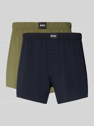 HUGO BOSS Regular Fit Boxershorts aus Baumwoll-Mix im 2er-Pack Modell 2P JERSEY BOXER in Oliv, Gr&ouml;&szlig;e XXL