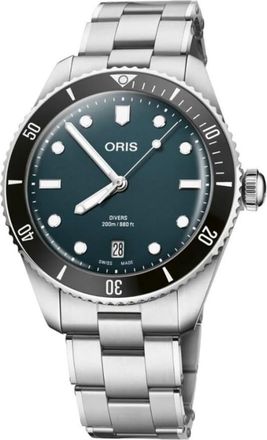 Oris Divers Date Automatic Blue Dial Stainless Steel Mens Watch 01 733 7795 4055-SET