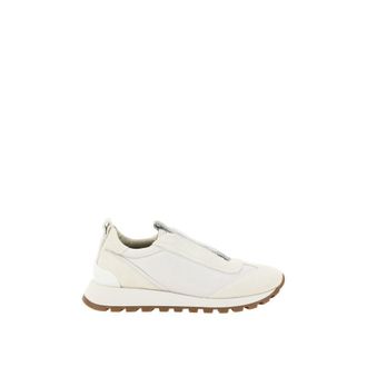 Brunello Cucinelli White Rubber Low Top Womens Sneakers