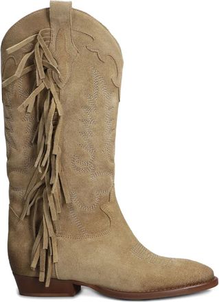 Gis&egrave;l moir&egrave; 30mm Oklahoma cowboy boots - Neutrals