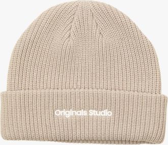 Jack & Jones Mens Jack & Jones VESTERBRO Mens Beanie Moonbeam - Cream - Size: ONE-SIZE