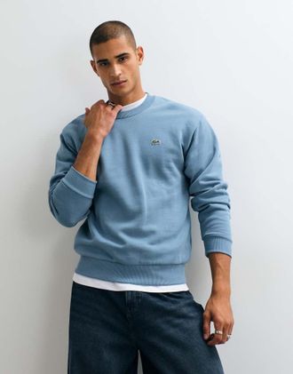 Lacoste felpa con logo blu