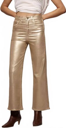 Joe's Mia High-Rise Wide-Leg Jeans In Gold Foil