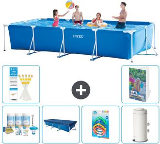 Intex Piscina Con Estructura Rectangular - 450x220x84 Cm - 7-piezas S26