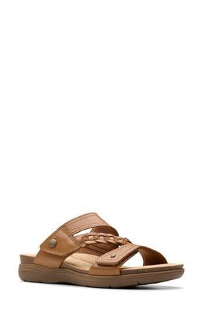 Clarks April Raelyn Slide Sandal in Tan Leather at Nordstrom Rack, Size 7.5