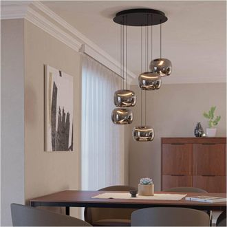 Loops Stylish Black LED Pendant Light for Indoor Ceiling Hanging Fitting