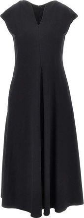 Emporio Armani Milano Stitch Jersey Midi-jurk - Dames - Jurken - Zwart - Maat: M Jersey