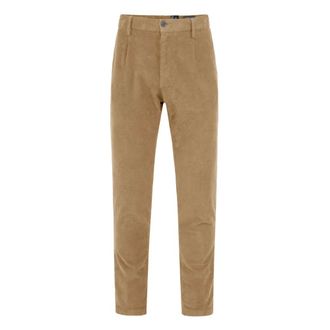 Bomboogie Pantalones de terciopelo texturizado de corte slim - Trousers - Hombre - Marr&oacute;n - W29