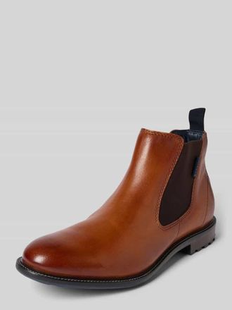 Bugatti Boots aus Leder mit elastischen Eins&auml;tzen Modell Bonifacio in Cognac, Gr&ouml;&szlig;e 41
