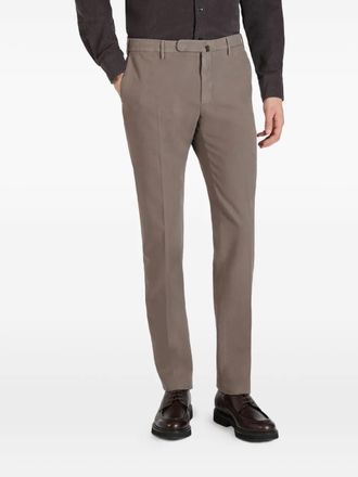Incotex pressed-crease regular trousers - Brown