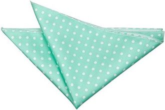 DQT Woven Polka Dot Classic Patterned Fashion Casual Pocket Square Handkerchief - Mint Green
