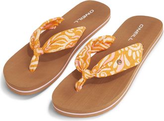 O'Neill Zehentrenner ONEILL DITSY SUN SANDALS, Damen, Gr. 41, orange (orange abstract wave), Synthetik, Schuhe Zehentrenner