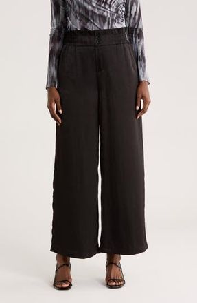 Patrizia Luca Smoke High Waist Wide Leg Pants in Black at Nordstrom Rack, Size X-Small