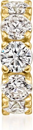 Ross-Simons Lab-Grown Diamond Bead Charm in 18kt Gold Over Sterling