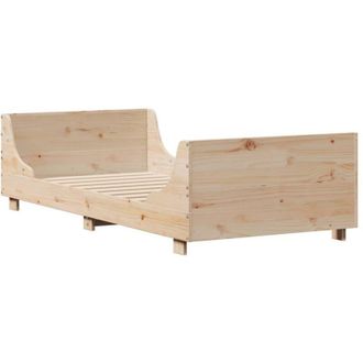vidaXL Bed Frame without Mattress 75x190 cm Small Single Solid Wood Pine Vidaxl