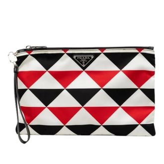 Prada Pre-owned Nylon Clutch - Dames - Pre-owned - Veelkleurig - Maat: ONE Size Nylon