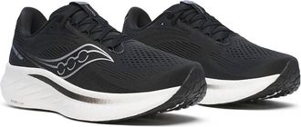 Saucony Mens Ride 18 Running Shoes In Black/white