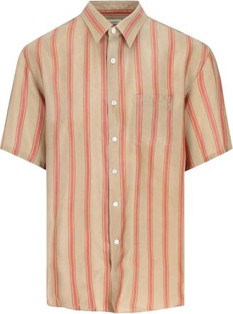 Saint Laurent Striped Short-sleeve Cotton Shirt