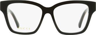 Gucci GG1302O Square Acetate Eyeglasses - Black