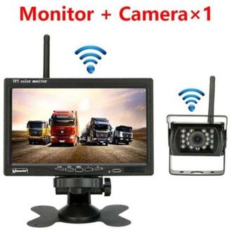 OEM C&aacute;mara De Marcha Atr&aacute;s Inal&aacute;mbrica Para Veh&iacute;culos, Monitor Lcd De 7 Pulgadas Para Camiones, Autobuses, Autocaravanas, Remolques, Excavadoras, 12v-24v,